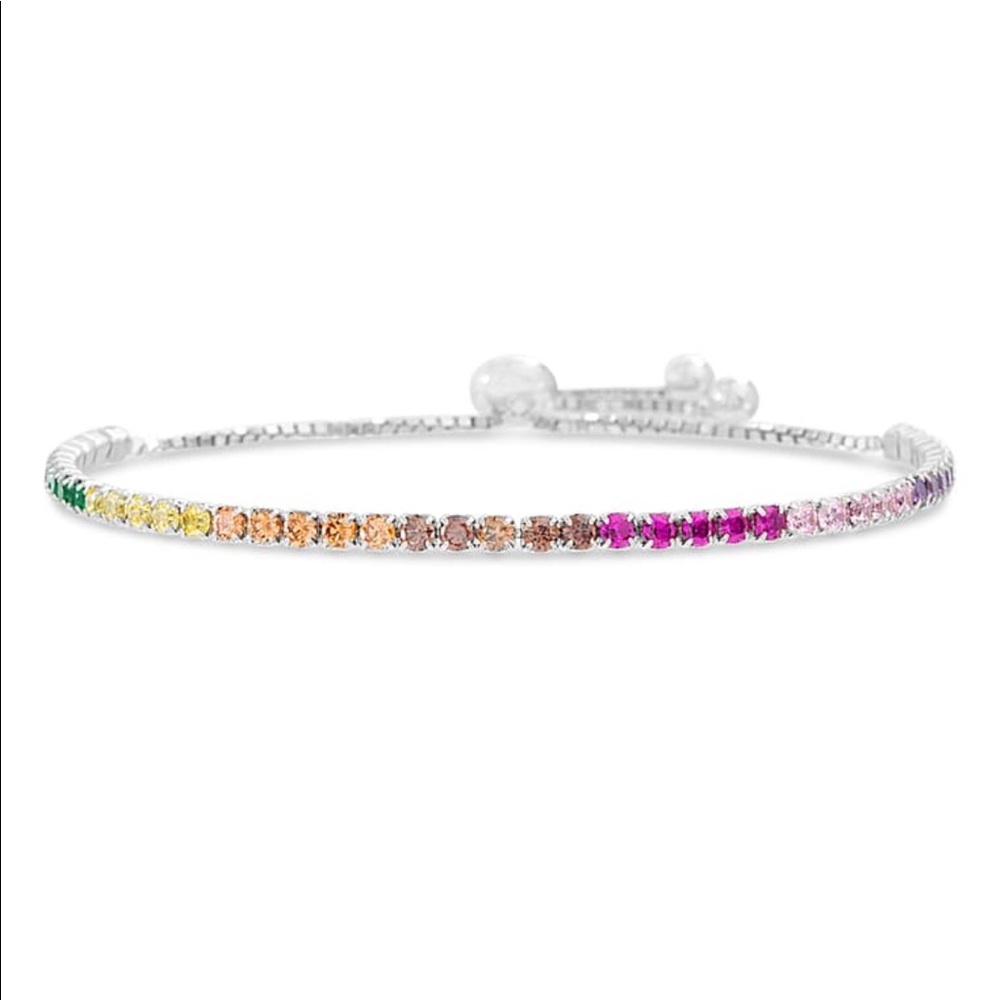 Lesa Michelle Rainbow & Sterling Silver Bracelet